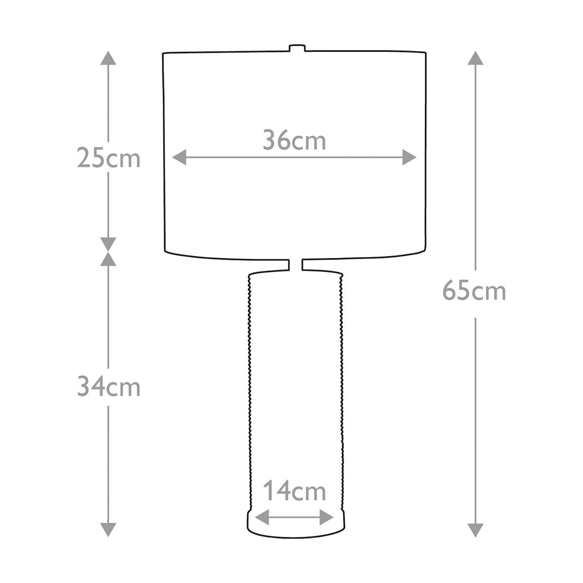 Ripple 1 Light Table Lamp - White with Black Shade White with Black Shade