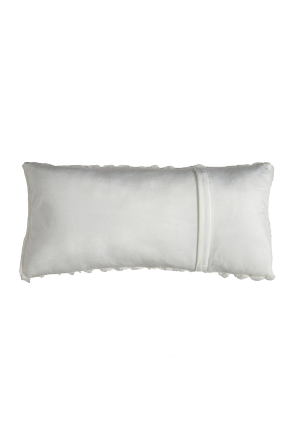 Velvet Cream Lumbar Cushion 60x30 cm