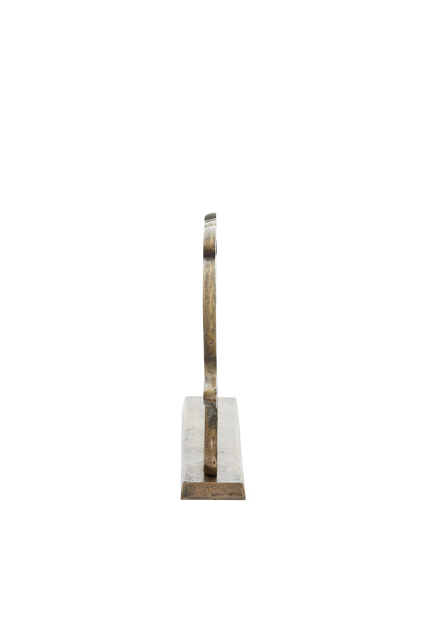 Antique Bronze Elephant Ornament on Base - 34x8x25 cm