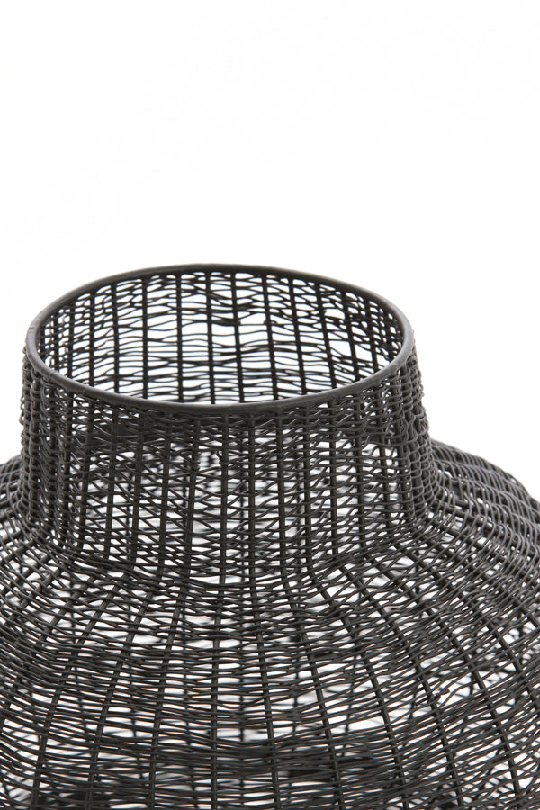 Valery Matte Black Tealight Holder Ø27x24 cm