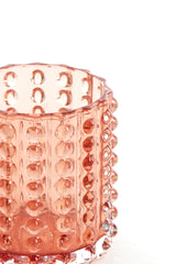Peach Bublina Glass Tealight Holder Ø9.5x10 cm