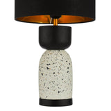 Roja Black Cotton Drum Shade 24cm