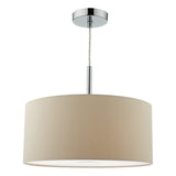 Ronda 3lt Pendant Ecru Faux Silk Shade 40cm
