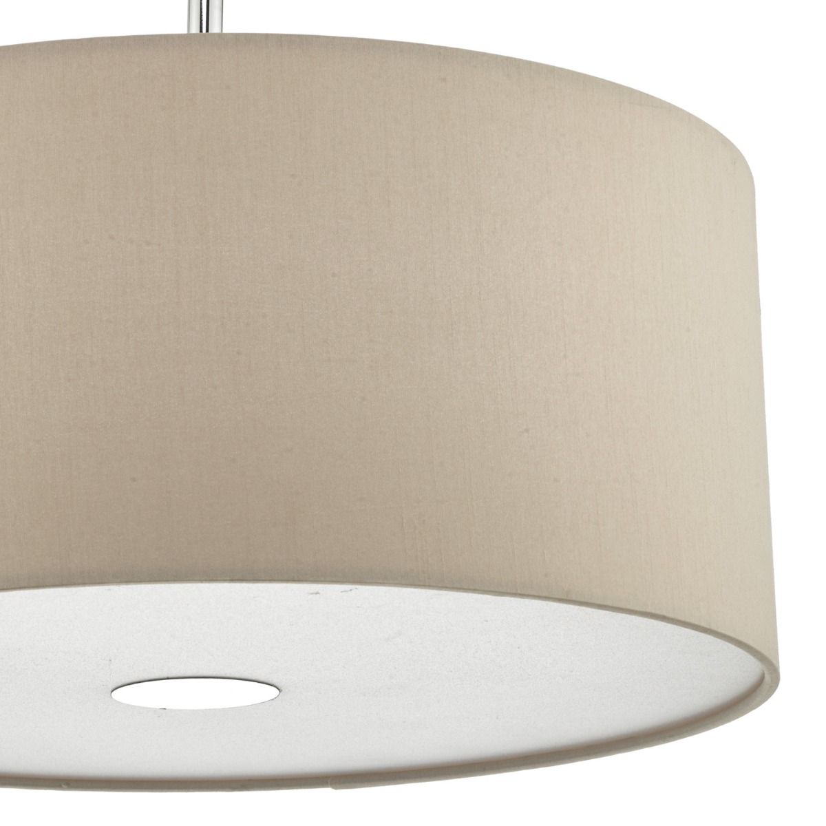 Ronda 3lt Pendant Ecru Faux Silk Shade 40cm