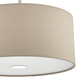 Ronda 3lt Pendant Ecru Faux Silk Shade 40cm