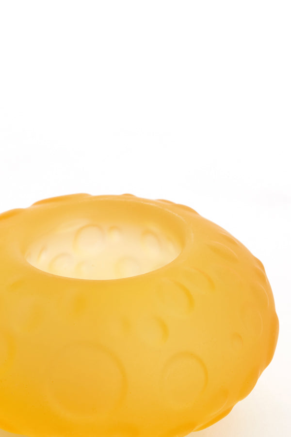 Matte Ocher Yellow Finley Glass Tealight Holder Ø10x6 cm