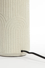 Ecru Ceramic Lamp Base Diego Ø15.5x51 cm