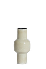 Elegant Cream Glazed Vase Ø14x30 cm Senuma Collection