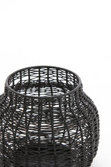 Matte Black Tealight Candle Holder Ø12x10 cm Valery