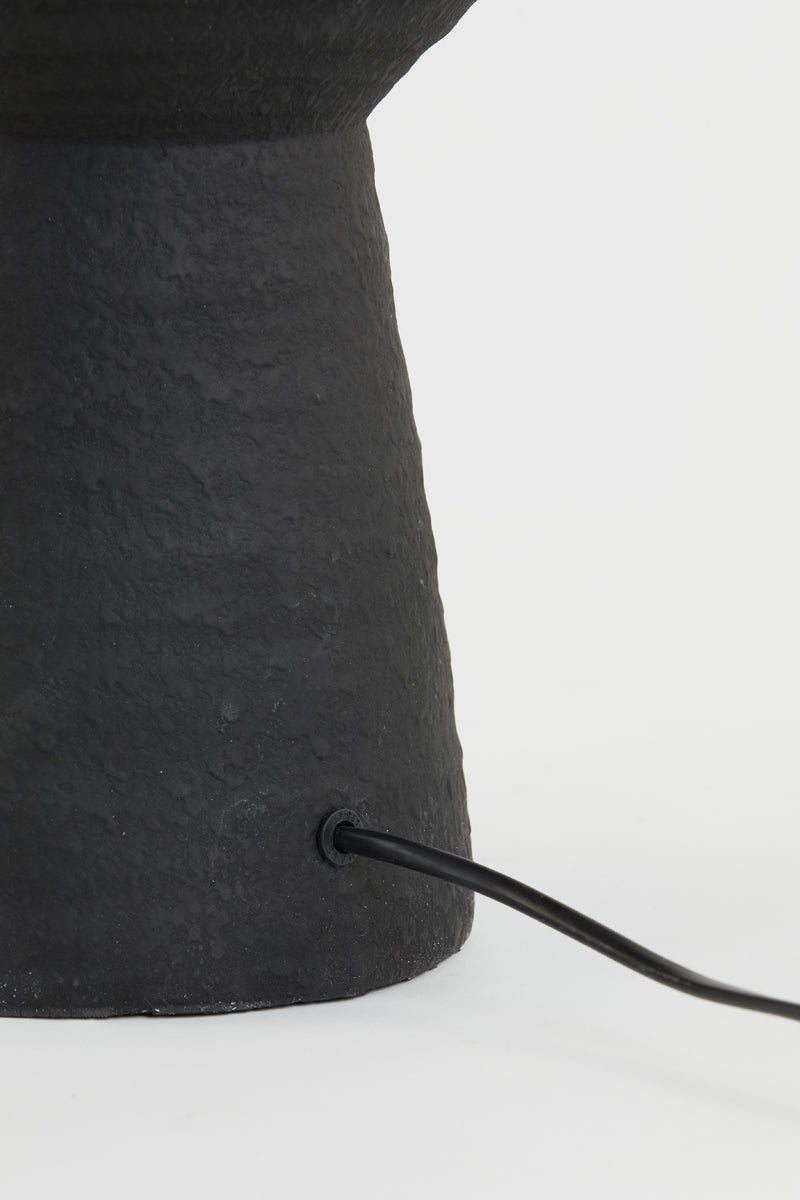 Sleek Black Ceramic Lamp Base (Ø18.5x51 cm) - Ayla Design