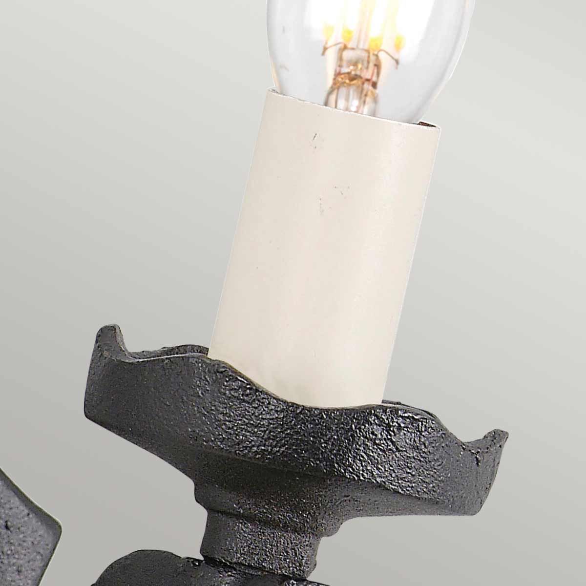 Medieval Black Wrought Iron Wall Sconce
