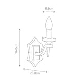 Medieval Black Wrought Iron Wall Sconce