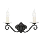 Rustic Elegance Wall Sconce in Black Wrought Iron