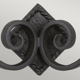 Rustic Elegance Wall Sconce in Black Wrought Iron