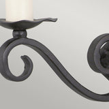 Rustic Elegance Wall Sconce in Black Wrought Iron