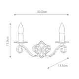 Rustic Elegance Wall Sconce in Black Wrought Iron