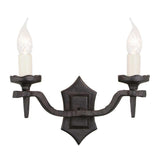 Rectory Double Light Black Wall Sconce