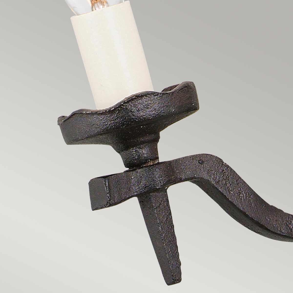 Rectory Double Light Black Wall Sconce