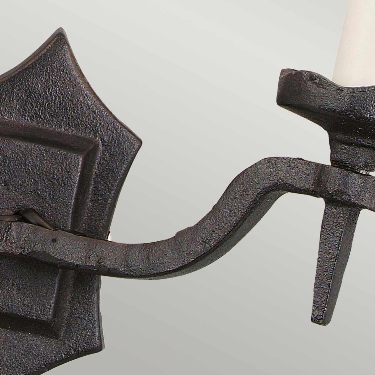 Rectory Double Light Black Wall Sconce