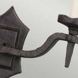 Rectory Double Light Black Wall Sconce