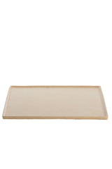 Square Maes Sand Dish with Light Brown Speckles - 39.5x39.5x1.5 cm