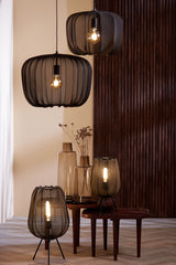 Elegant Black Plumeria Table Lamp (25x45 cm)