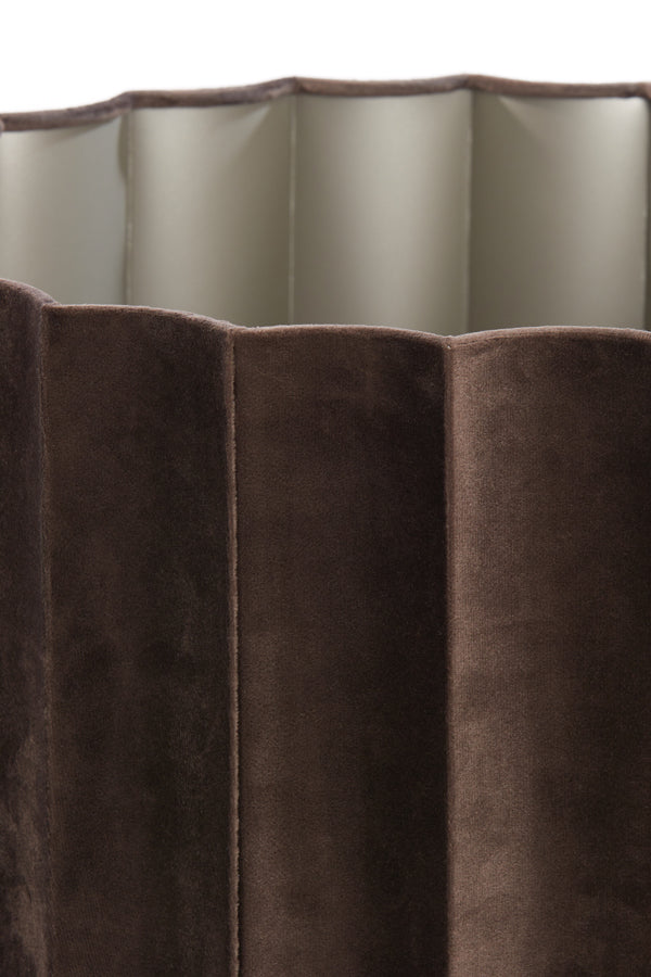 Velvet Dark Brown Cylindrical Shade - 25x40 cm Disli Design