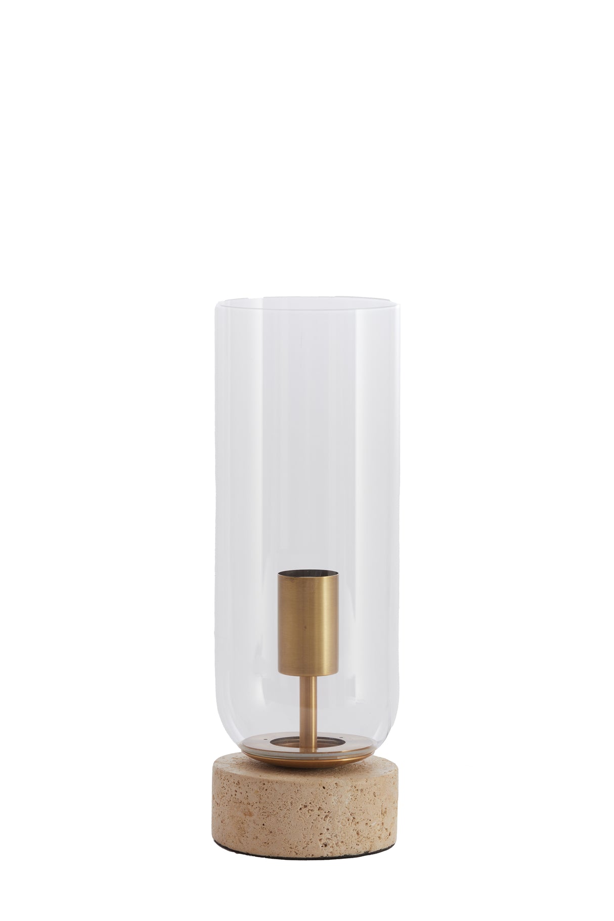 Elegant Glass and Bronze Table Lamp Ø12x35 cm - Rylano Collection