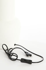 Elegant Mataram Ceramic Lamp Base in Matte Cream Finish (Ø19.5x47 cm)