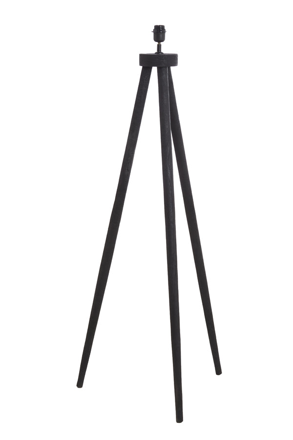 Stylish Tripod Floor Lamp 52x52x122 cm - Ilias Black Wood Finish