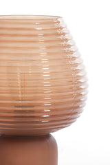 Alenna Glass Brown LED Table Lamp 18x23 cm