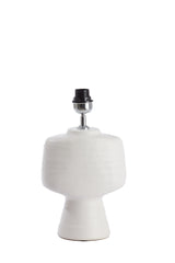 Ceramic Lamp Base in Soft Cream Finish, 22.5x14.5x39 cm.