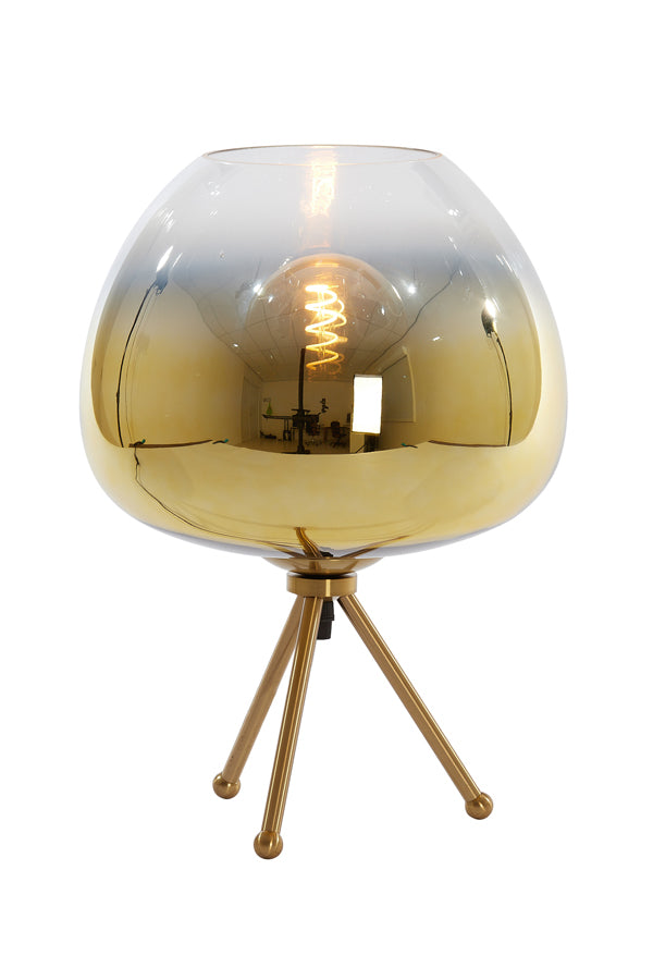 Golden Elegance: Mayson Crystal Glass Table Lamp Ø30x43 cm