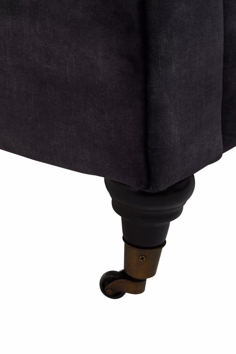 Sabrina Three Seat Grey Velvet Sofa