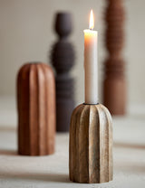 Natural Wood Ofir Candle Holder, 13 cm
