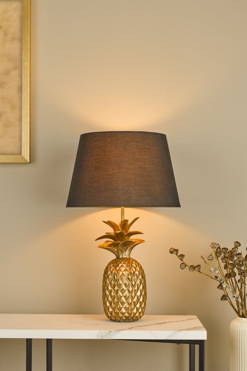 Safia Black Cotton Tapered Drum Shade 36cm