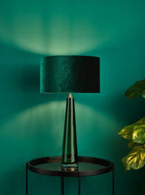 Akavia Green Velvet Drum Shade 35cm 35cm