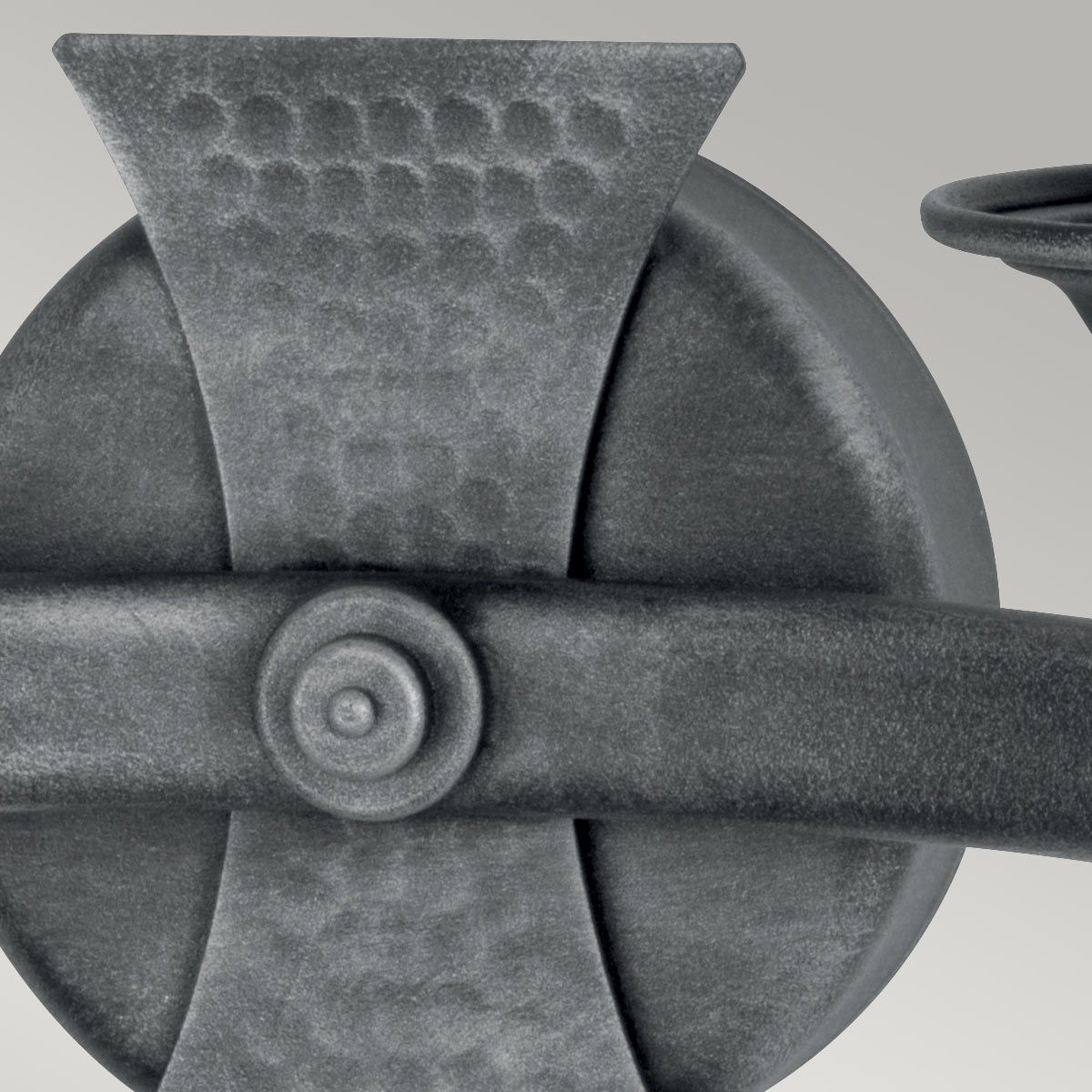 Saxon Dual Candle-Style Black/Silver Wall Sconce