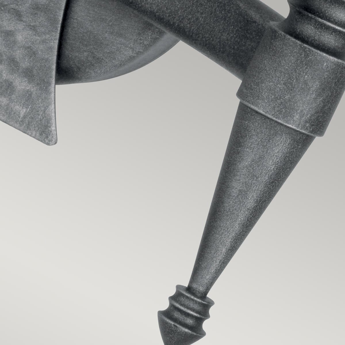 Saxon Dual Candle-Style Black/Silver Wall Sconce