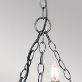 Black & Silver Saxon 3-Light Wrought Iron Elegance Chandelier