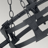 Medieval Elegance 3-Light Black Iron Chandelier