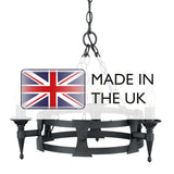 Medieval Elegance 3-Light Black Iron Chandelier