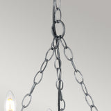 Saxon 5-Light Chandelier in Elegant Black and Silver Finish