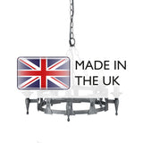 Saxon 5-Light Chandelier in Elegant Black and Silver Finish