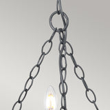 Saxon Wrought Iron Medieval Style Black Chandelier