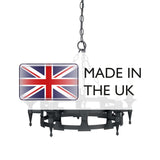 Saxon Wrought Iron Medieval Style Black Chandelier