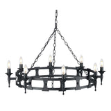 Black Saxon 8-Arm Medieval Chandelier