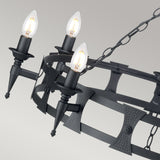 Black Saxon 8-Arm Medieval Chandelier