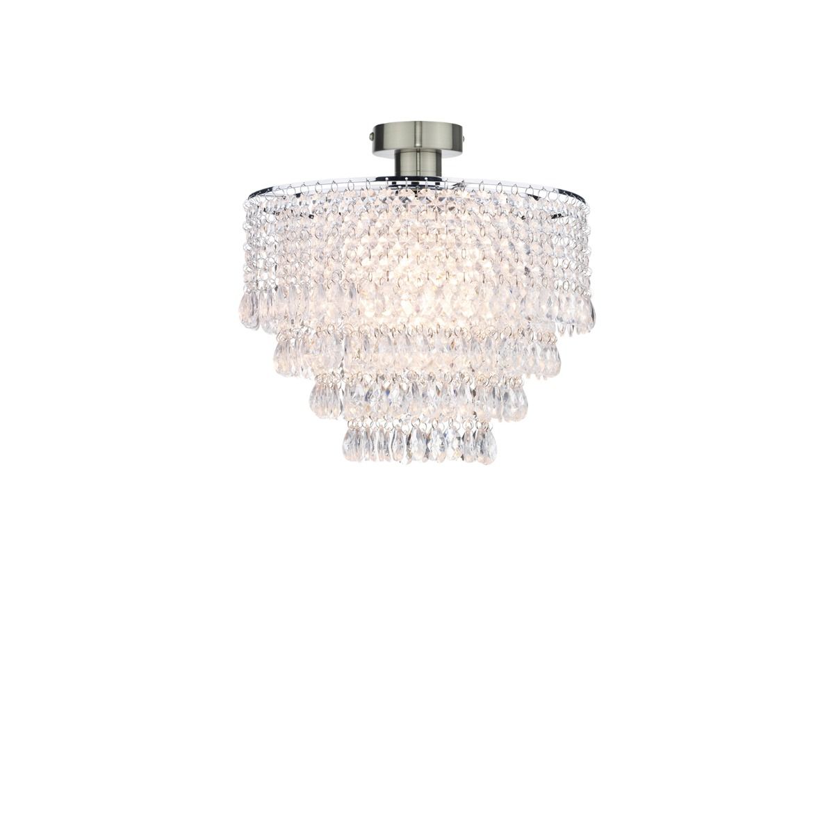 SFB4861 E27 Semi Flush Suspension Antique Chrome Bracket Only