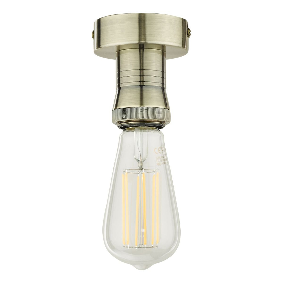 SFB4875 E27 Semi Flush Suspension Antique Brass Bracket Only